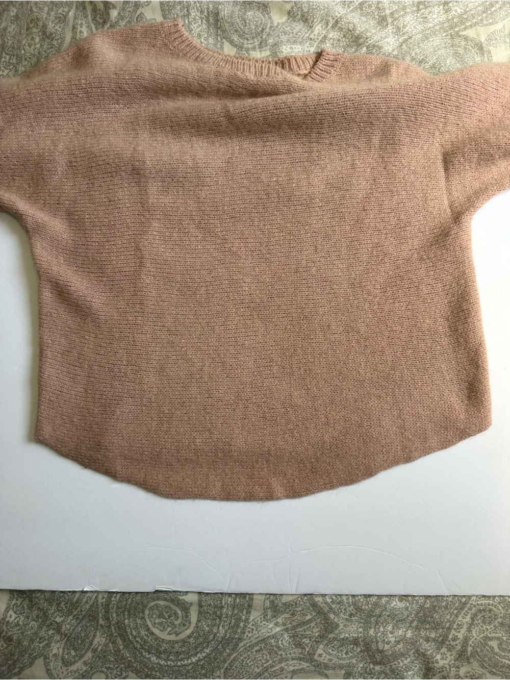 MASSCOB Women’s Pink Baby Alpaca Wool Blend 3/4 Dolman Sleeve Sweater- XS - Picture 4 of 11